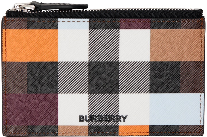 Photo: Burberry Multicolor Colour Block Check Card Holder