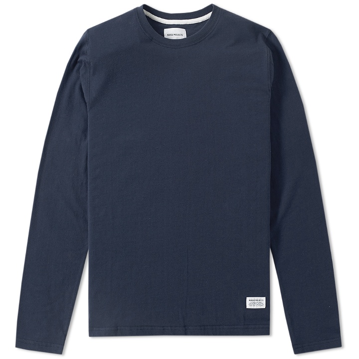 Photo: Norse Projects Long Sleeve Niels Basic Tee Blue