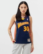 Mitchell & Ness Nba Women's Swingman Jersey Golden State Warriors 2009 10 Stephen Curry #30   Blue/Orange     Tops & Tanks   L