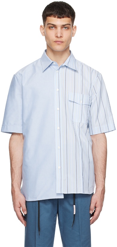 Photo: Marni Blue Paneled Shirt
