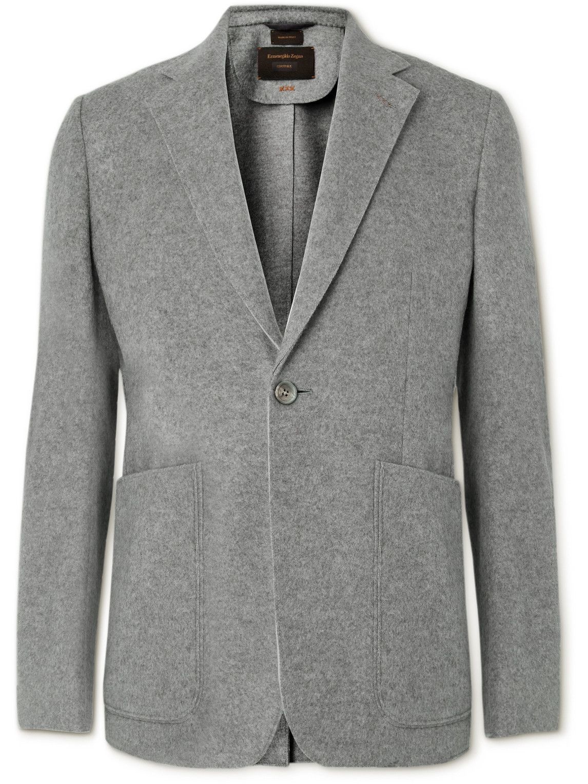 Ermenegildo Zegna - Cashmere and Wool-Blend Felt Suit Jacket - Gray ...