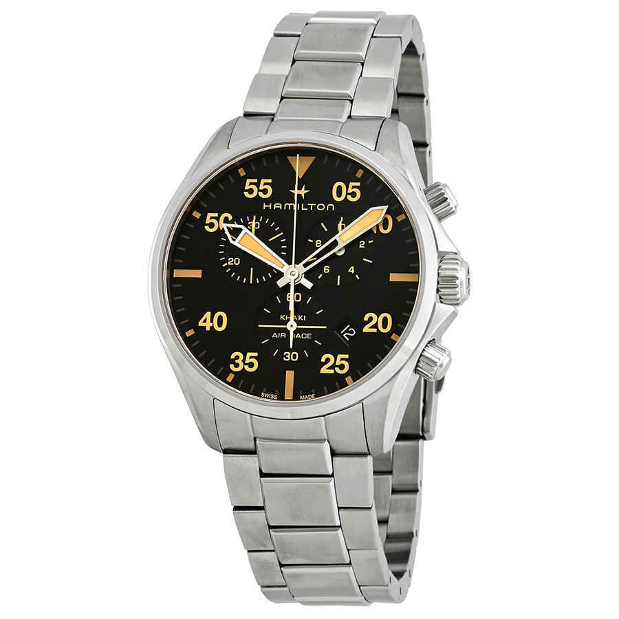 Hamilton Khaki Pilot Black Dial Stainless Steel Mens Watch H76722131