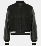 Givenchy Wool-blend and leather varsity jacket