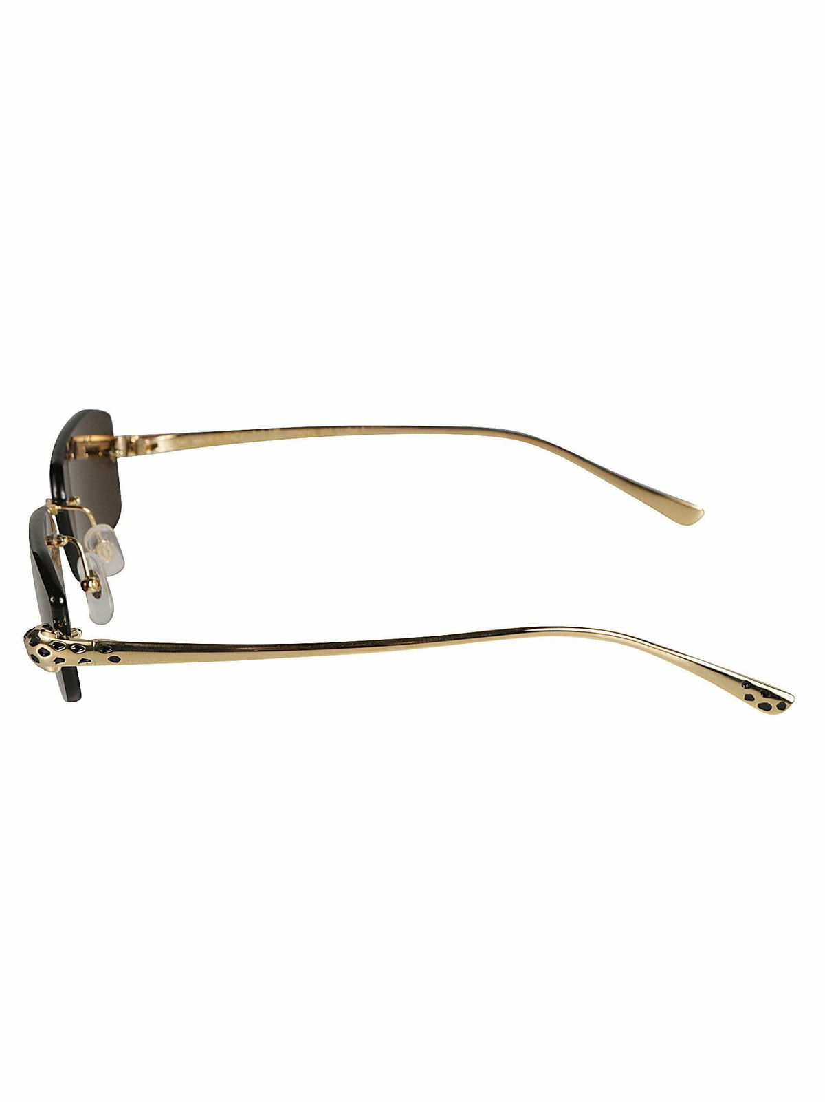 Cartier Eyewear Metal Temple Rimless Sunglasses
