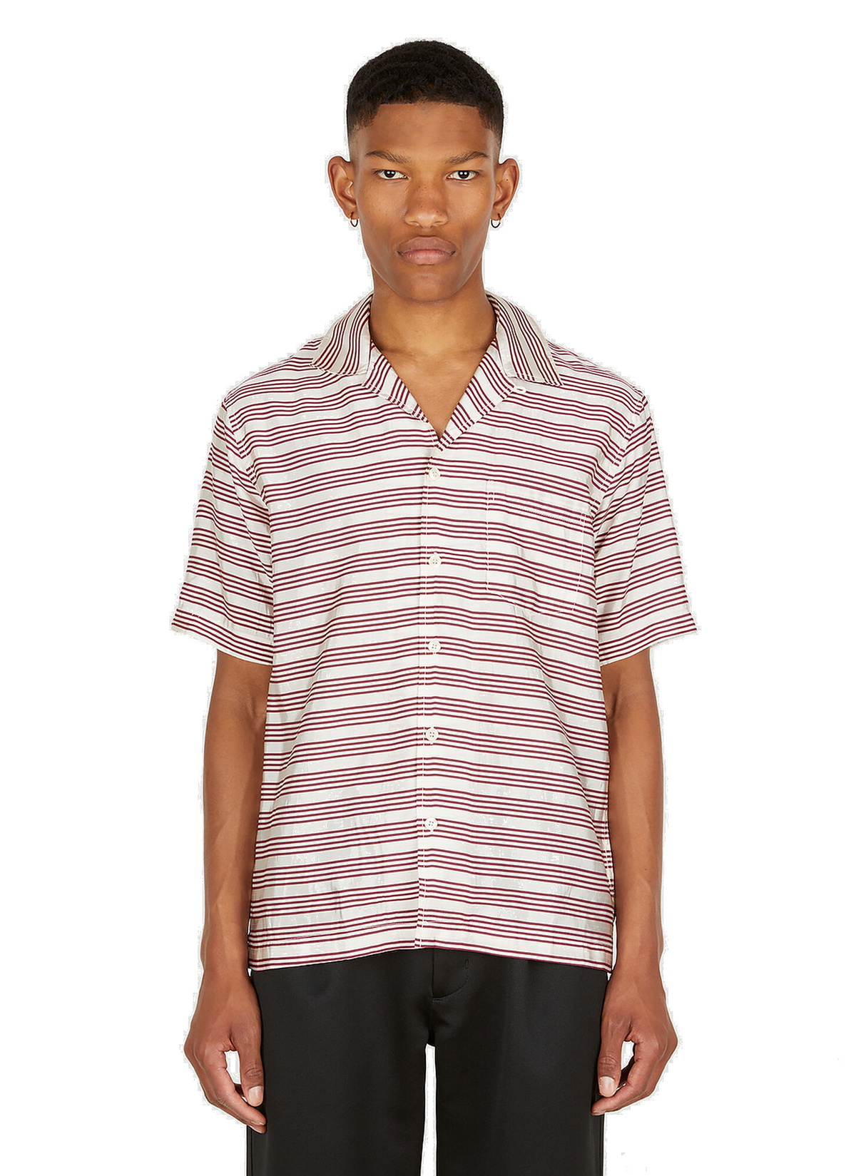 Orson Stripe Shirt in Red Soulland