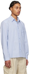 lesugiatelier Blue Pleated Shirt