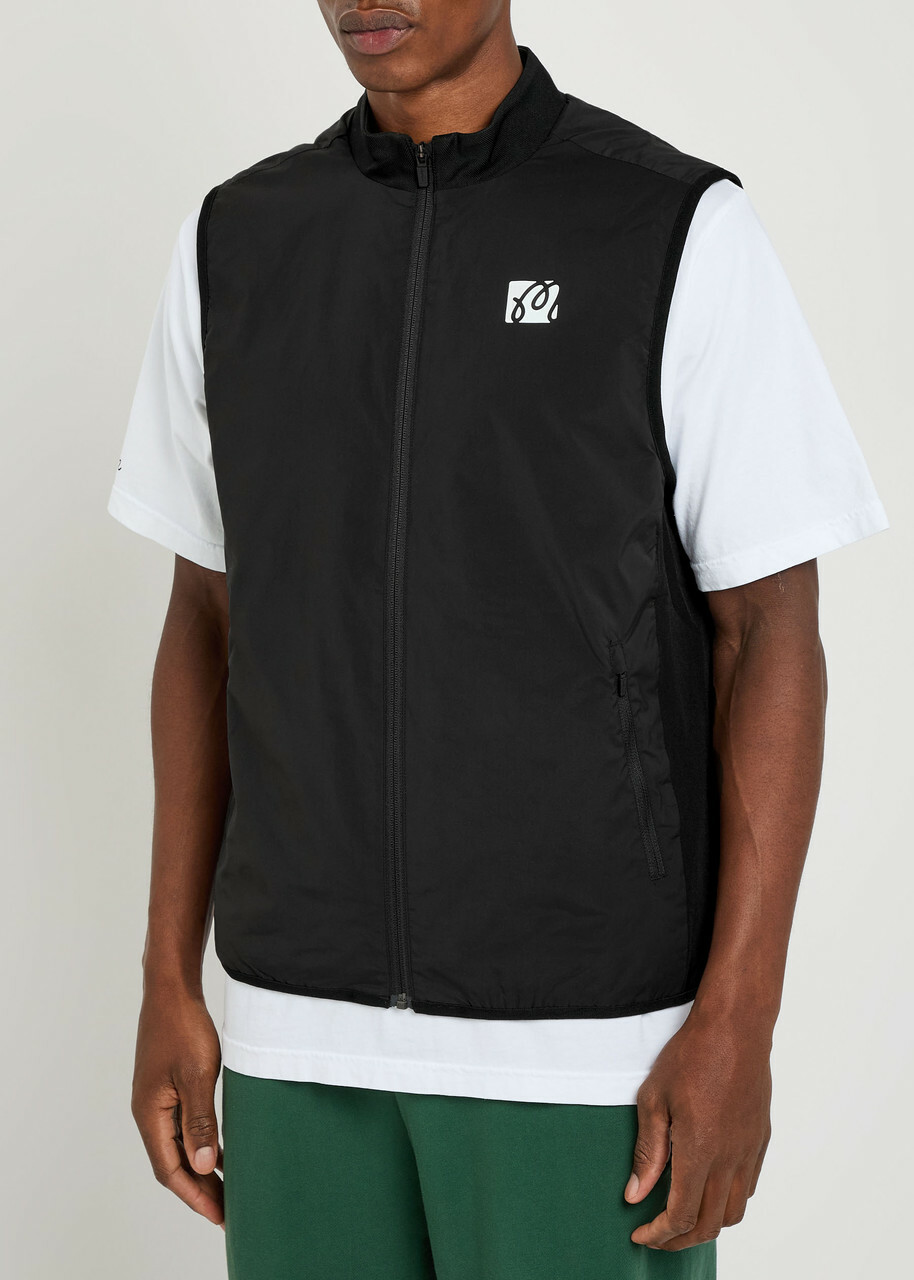 Malbon Performance Logo-print Shell Gilet Black