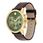 Movado Museum Classic Chronograph Quartz Green Dial Mens Watch 607890