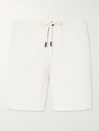 Slowear - Straight-Leg Cotton-Corduroy Drawstring Shorts - White