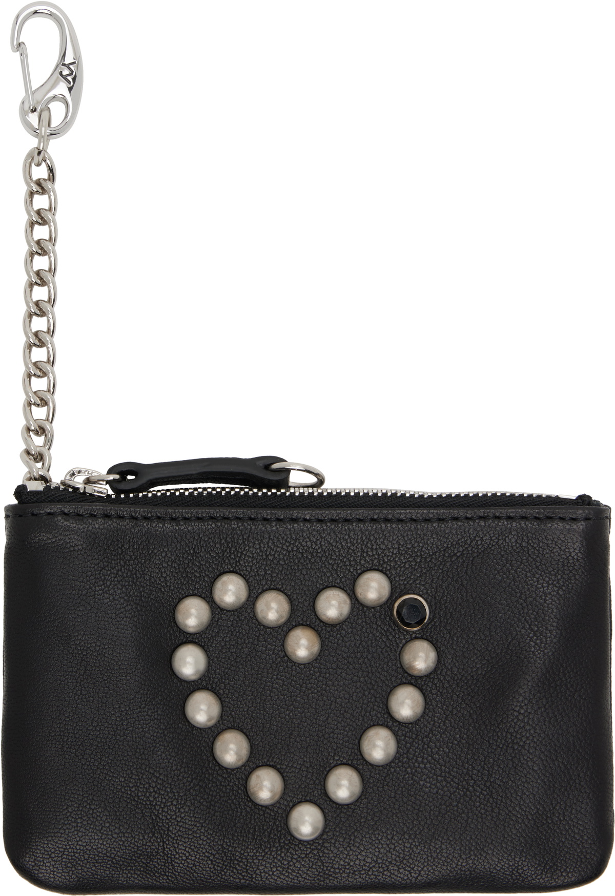 OPEN YY Black Heart Stud Chain Wallet
