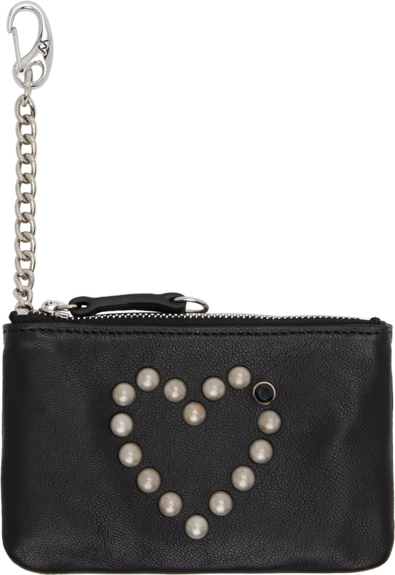 Photo: OPEN YY Black Heart Stud Chain Wallet