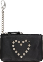 OPEN YY Black Heart Stud Chain Wallet