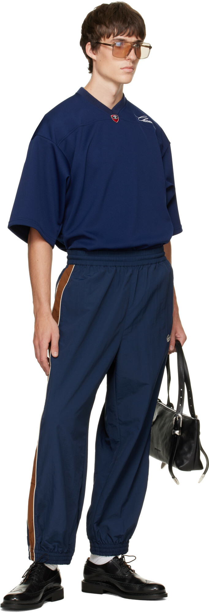 WILLY CHAVARRIA Navy 'Bad Boy' Track Pants