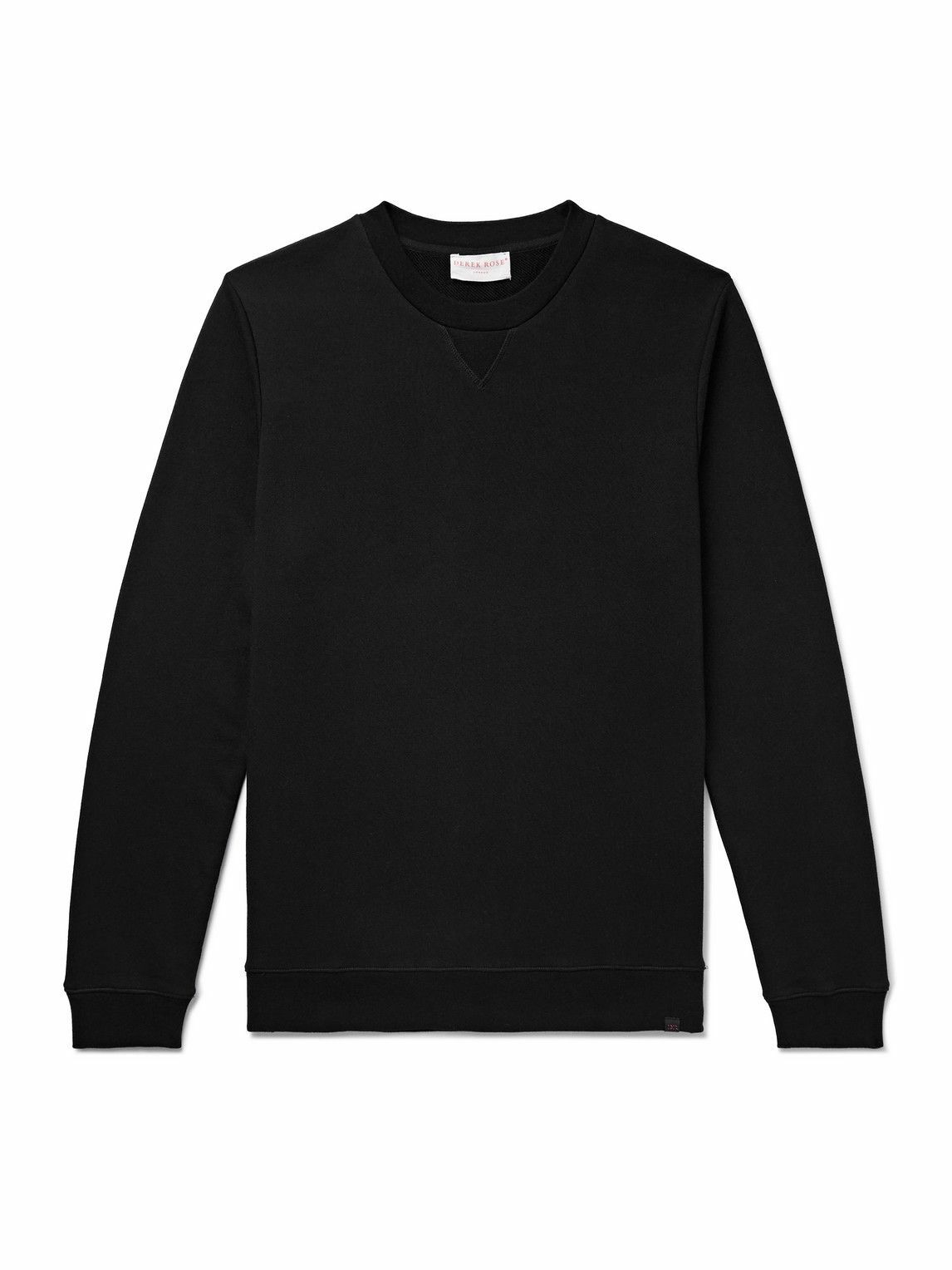 Derek Rose - Quinn Cotton and Modal-Blend Jersey Sweatshirt - Black