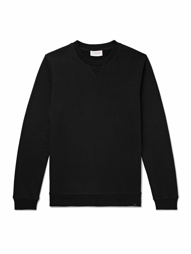 Photo: Derek Rose - Quinn Cotton and Modal-Blend Jersey Sweatshirt - Black