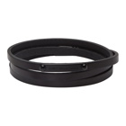 Saint Laurent Black Narrow Multi-Wrap ID Bracelet