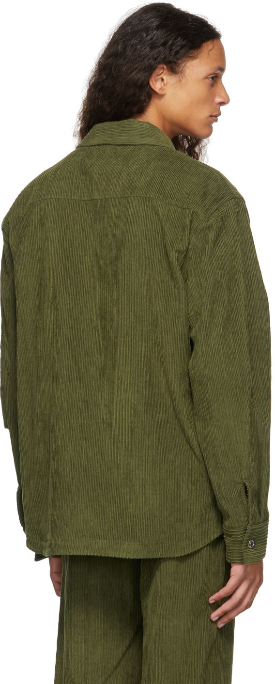 Helmut Lang Khaki Corduroy Shirt Jacket Helmut Lang