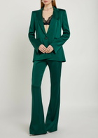 Galvan Sculpted Satin Blazer Green