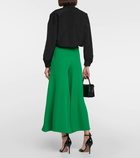 Valentino Mid-rise silk culottes