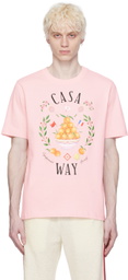 Casablanca SSENSE Exclusive Pink 'Casa Way' T-Shirt