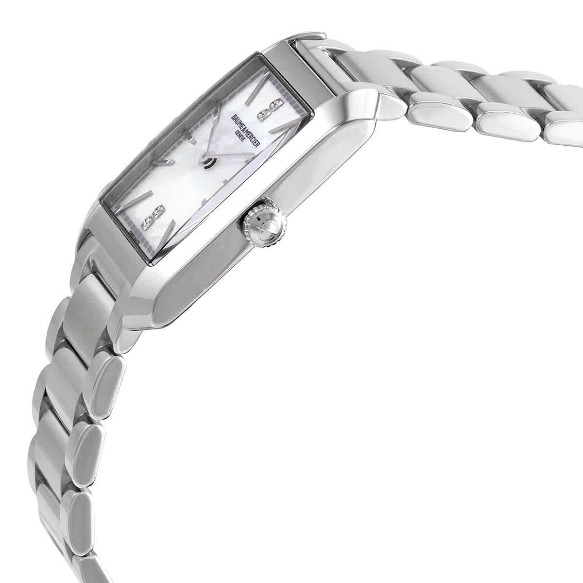 Baume et Mercier Hampton Quartz Diamond White Mother of Pearl Dial Ladies Watch 10474