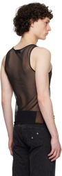 Ludovic de Saint Sernin Black Crystal Tank Top