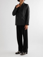 Séfr - Hamra Double-Breasted Twill Blazer - Black