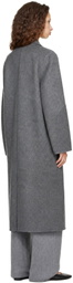 LISA YANG Gray Doublé Shawl Coat