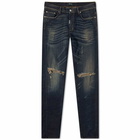 Represent Men's Destroyer Denim Jean in Classic Blue