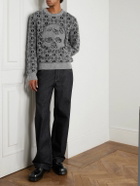 McQueen - Fair Isle Knitted Sweater - Gray