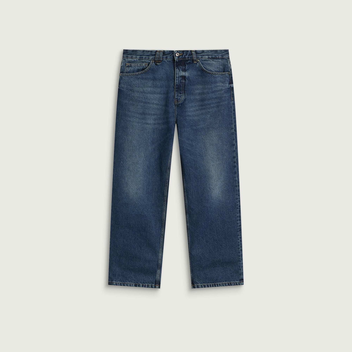 Ronning Men's Classic Denim Jeans in Distressed Denim