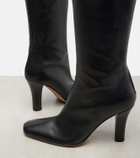 The Row Mona leather knee-high boots