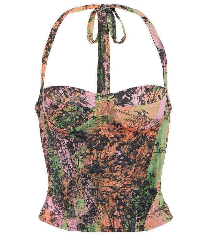 Photo: Roberta Einer Printed halterneck bustier top