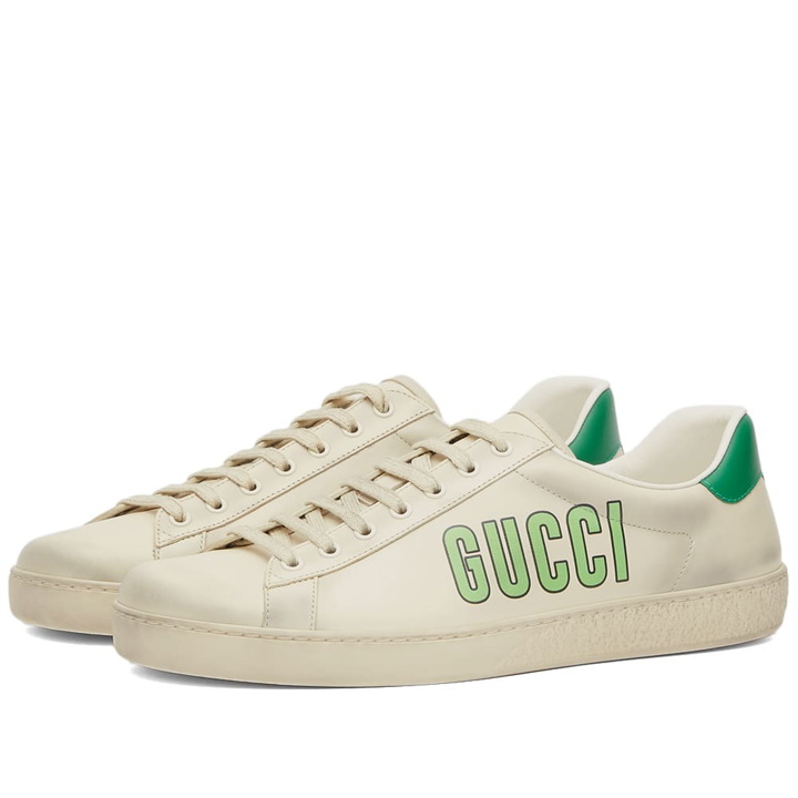 Photo: Gucci Men's New Ace Pablo Delcielo Sneakers in Ivory