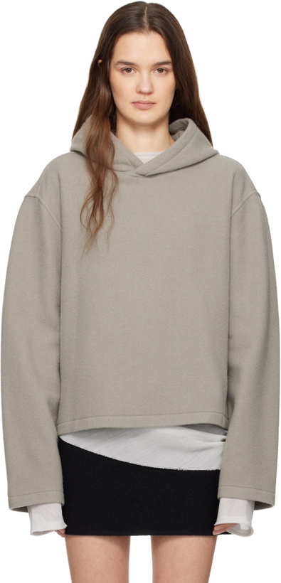 Photo: Rier Gray Fleece Crop Hoodie