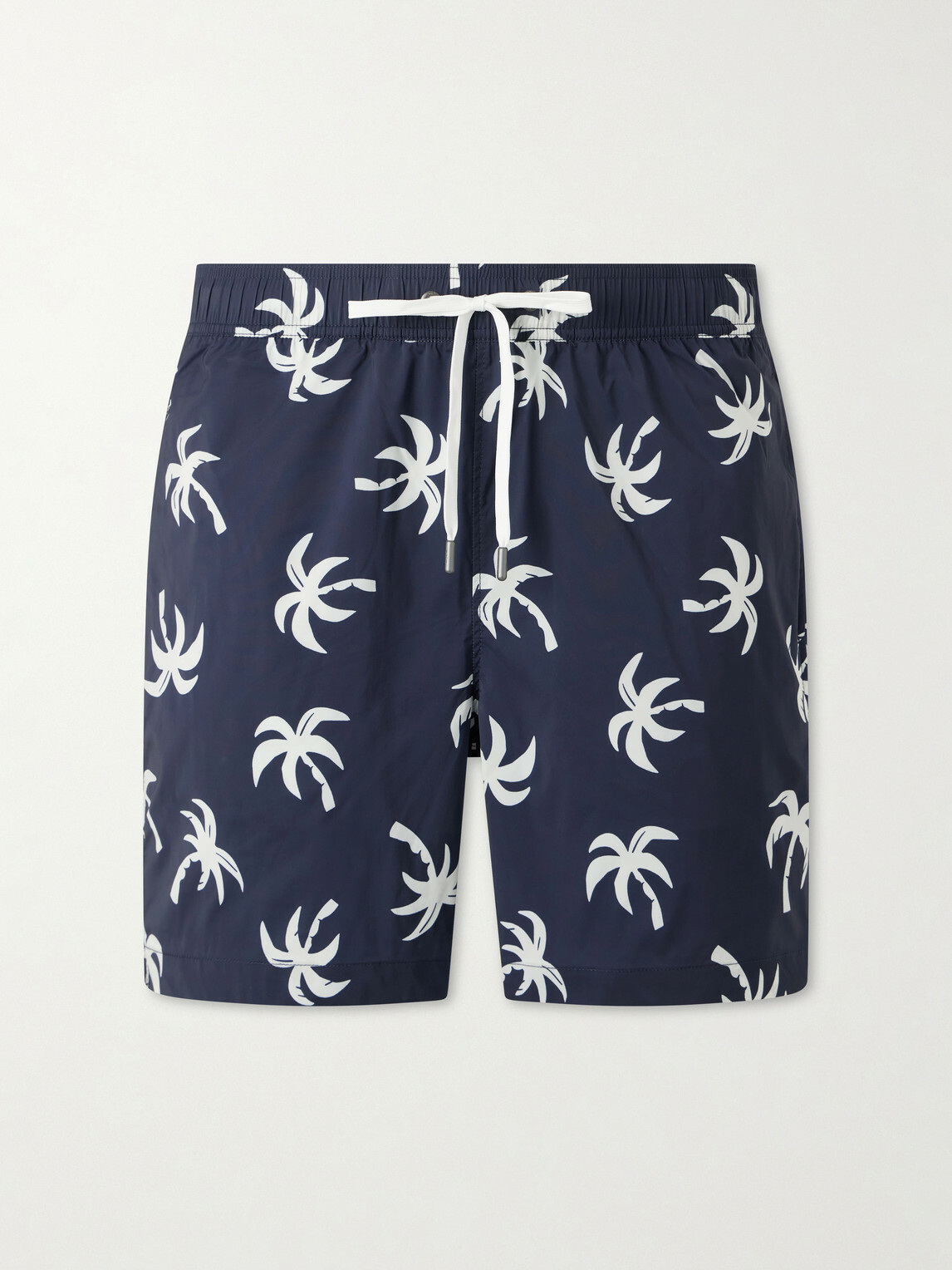 Onia - Charles Straight-Leg Mid-Lenght Printed Swim Shorts - Blue