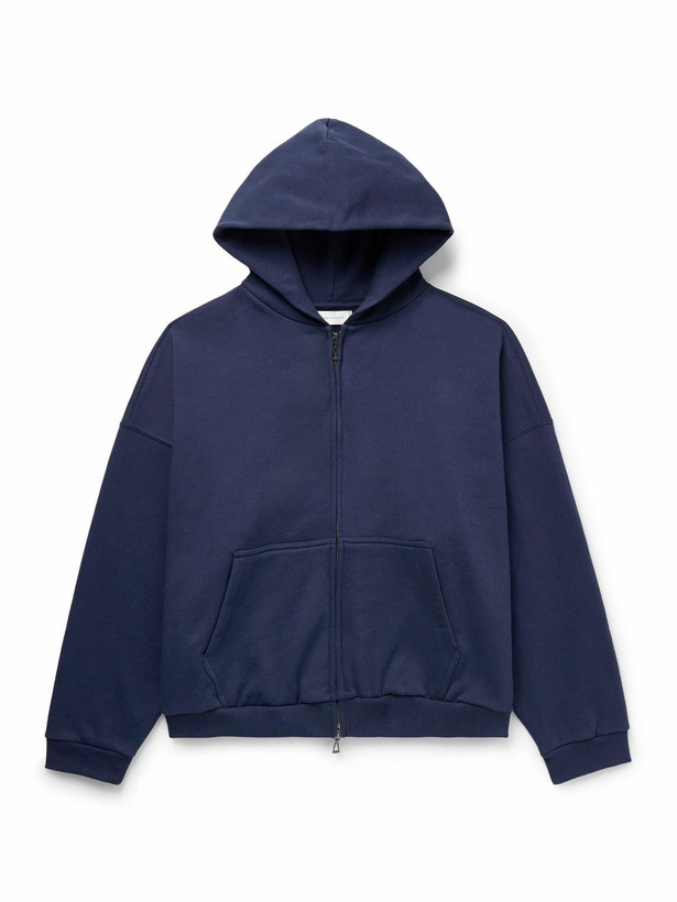Photo: John Elliott - Frances Cotton-Jersey Zip-Up Hoodie - Blue
