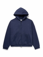 John Elliott - Frances Cotton-Jersey Zip-Up Hoodie - Blue