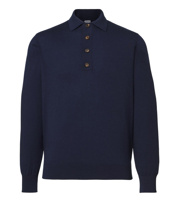 Photo: Eleventy Cotton and cashmere polo sweater