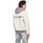 Heron Preston Grey and Purple Herons Halo Hoodie