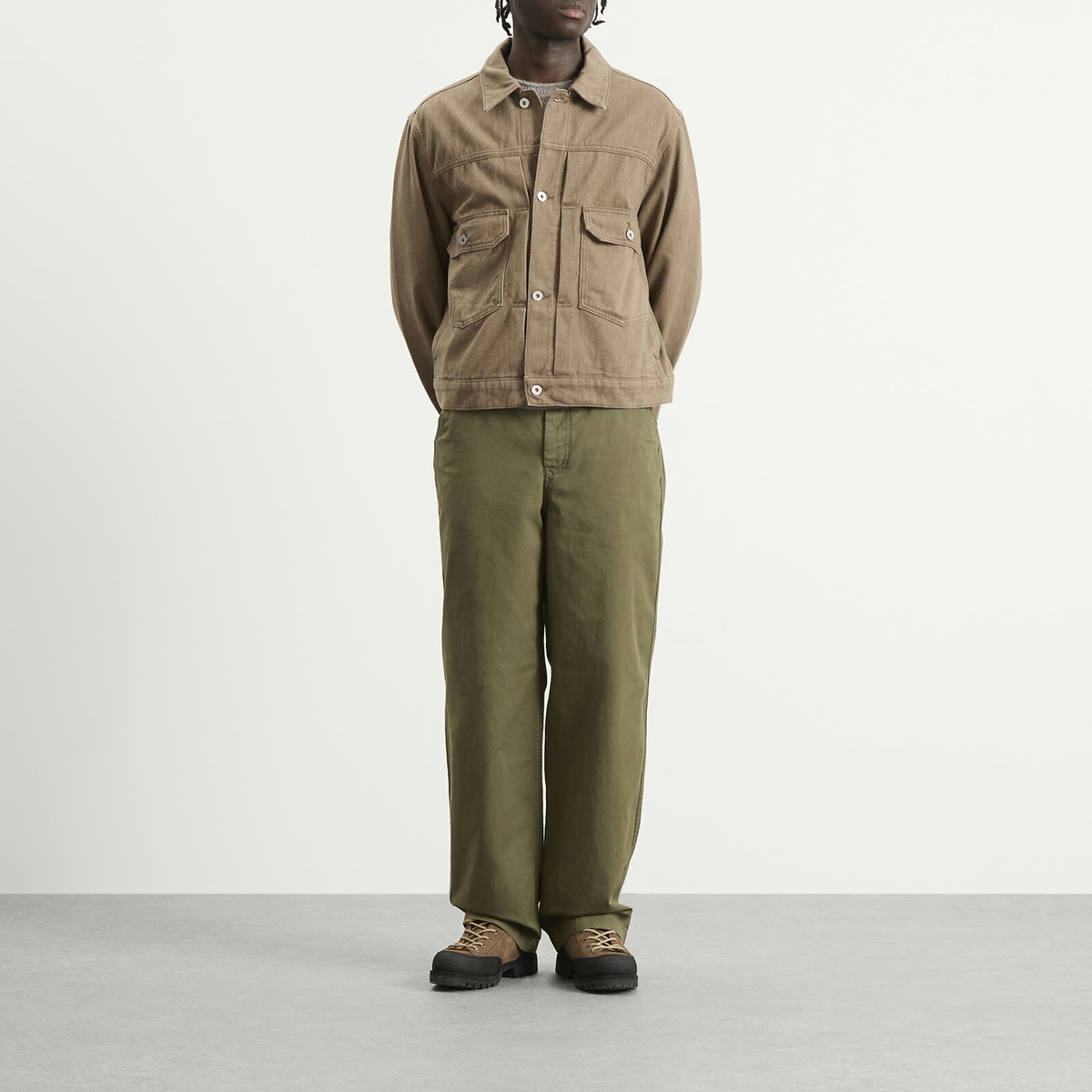 Norse Projects Men's Kvitfjell Relaxed Cotton Twill Pants in Olive Night