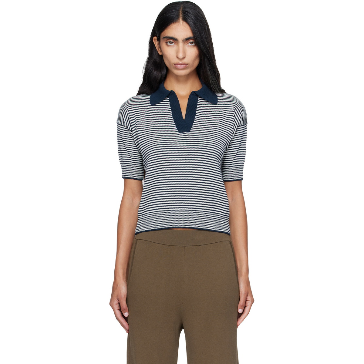 Weekend Max Mara Navy & White Albero Polo