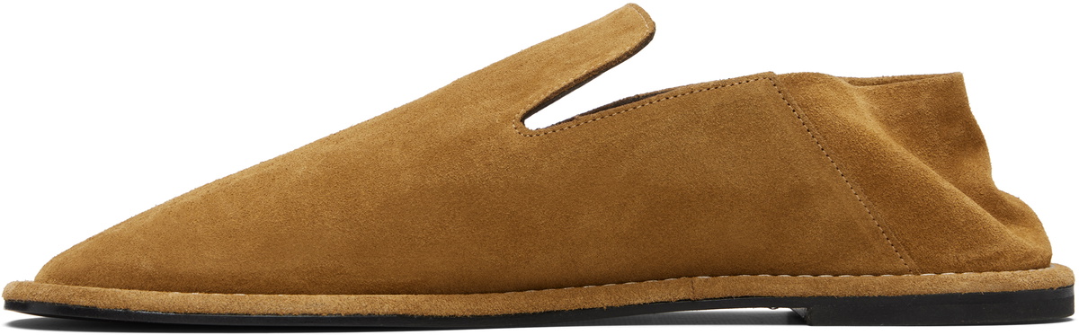 AMI Paris Tan Cow Leather Midi Loafers