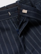 Husbands - Straight-Leg Pinstriped Wool Suit Trousers - Blue