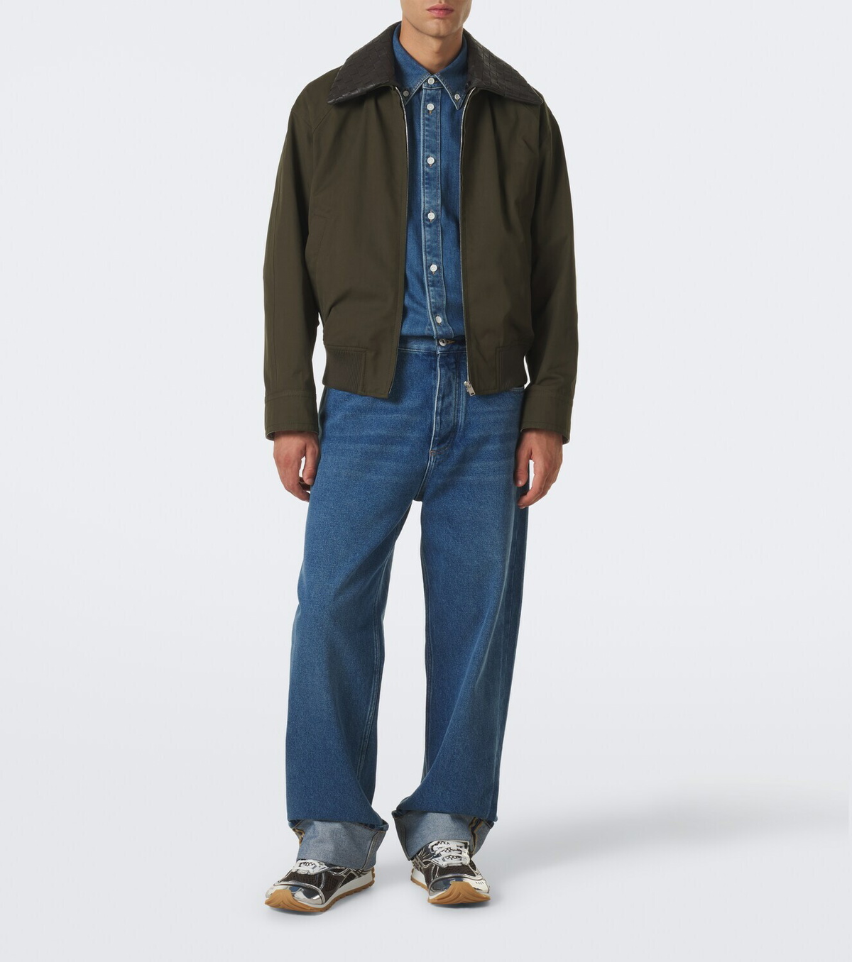 Bottega Veneta Intrecciato cotton twill blouson jacket