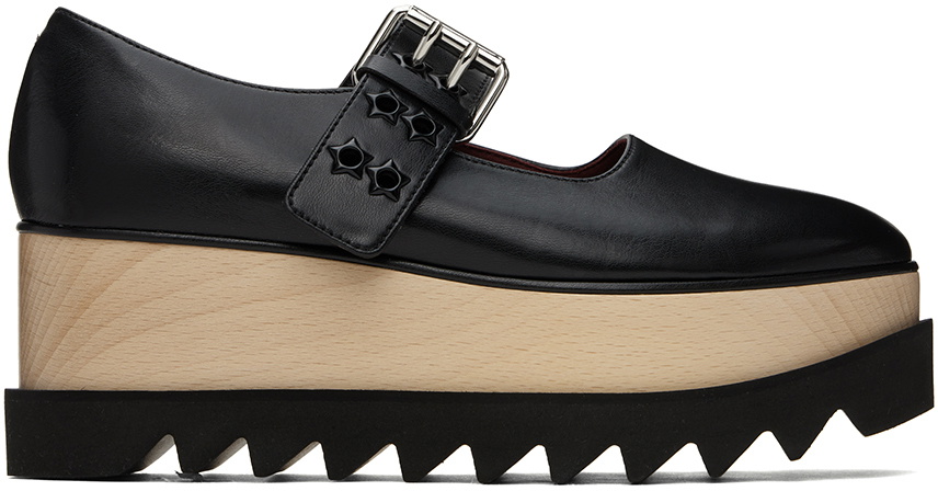 Stella McCartney Black Elyse Star-Studded Loafers