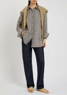 Toteme Checked Cotton-poplin Shirt Grey