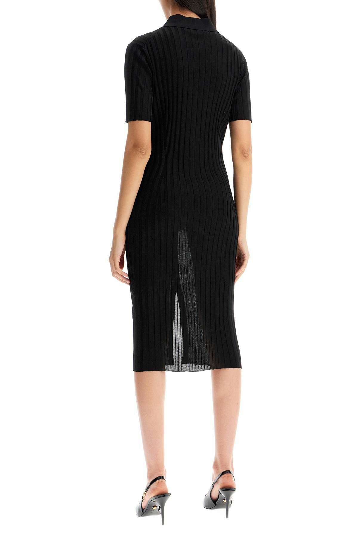 VERSACE knitted blouse shirt Black