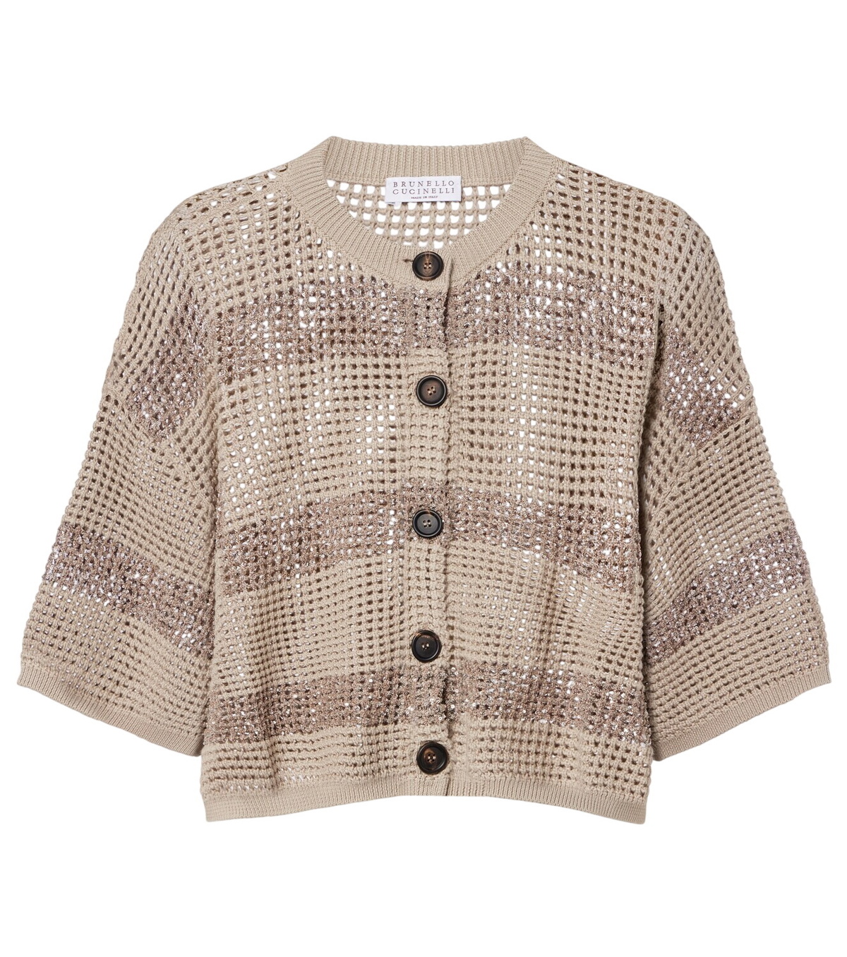 Brunello Cucinelli Open-knit cotton cardigan Brunello Cucinelli
