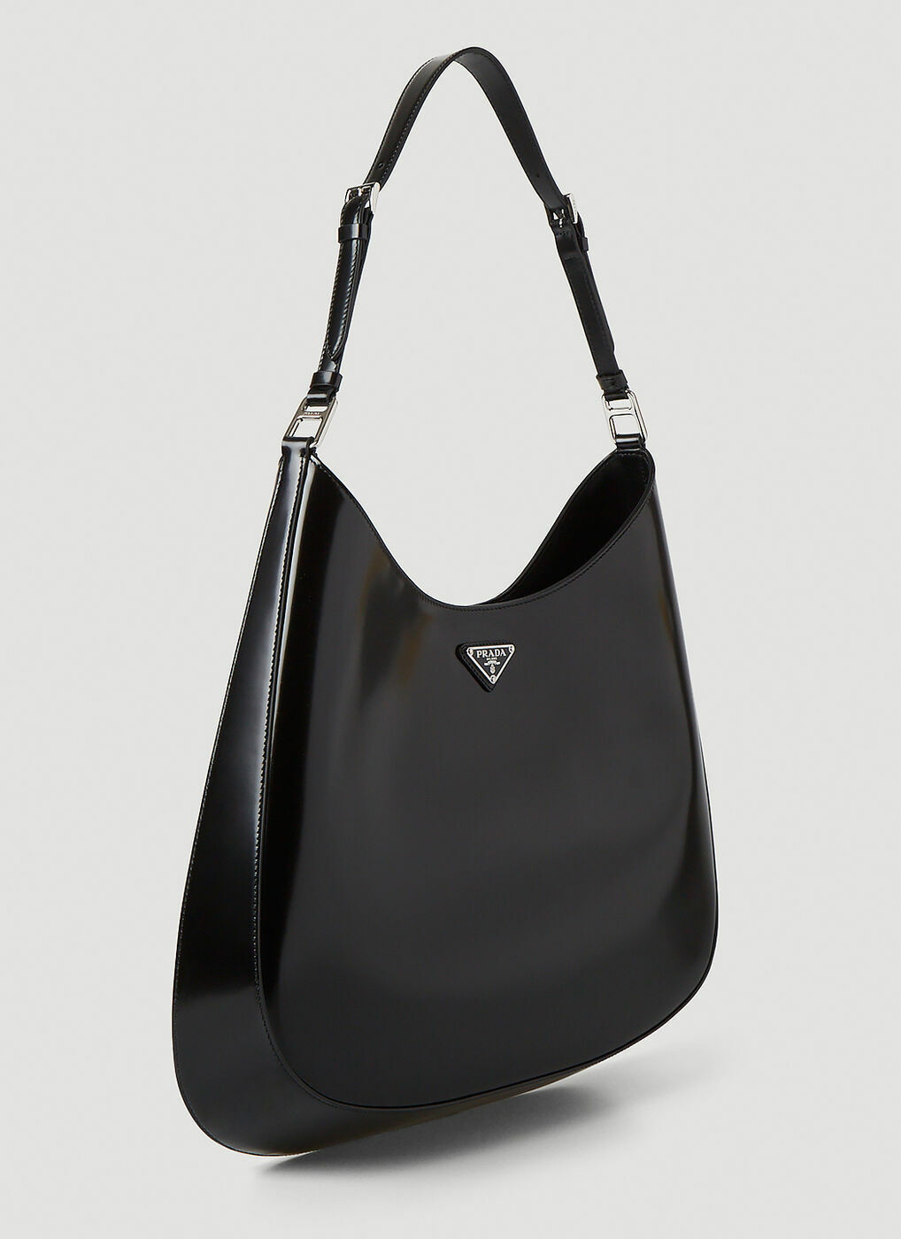 Cleo Large Shoulder Bag in Black Prada